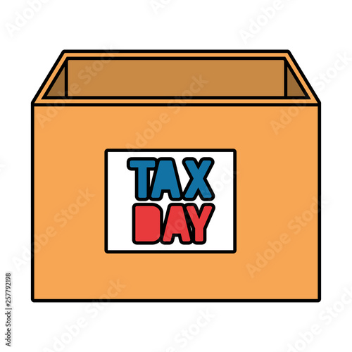 tax day box carton empty
