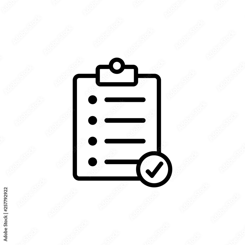 check list icon symbol vector check list icon symbol vector