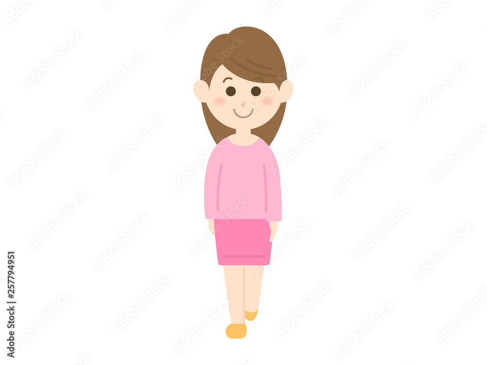 歩く女性 歩く女性