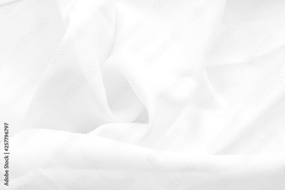 The background of the white fabric that is wavy – Image       