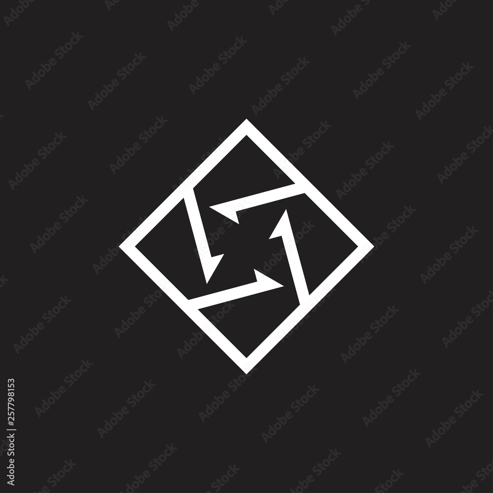rotation arrows geometric line square logo rotation arrows geometric line square logo