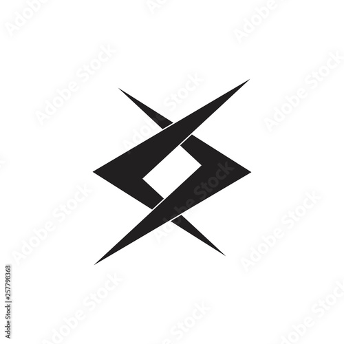 simple linked arrows monogram logo vector