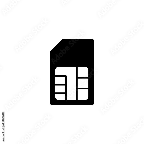 Plakat sim card simple logo