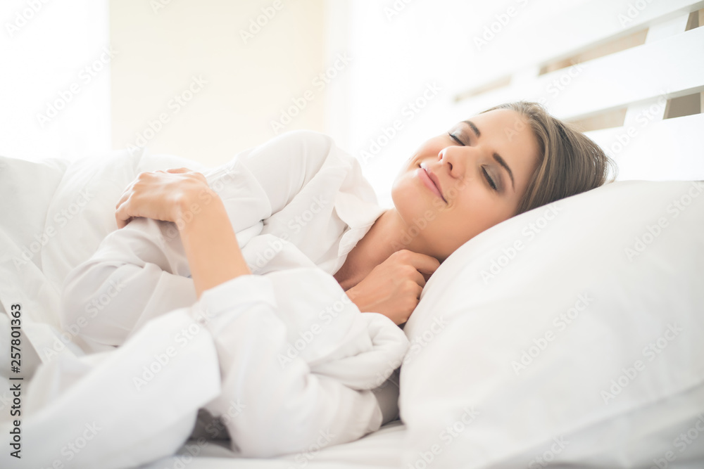 Beautiful Young woman sleeping in bed Beautiful Young woman sleeping in bed