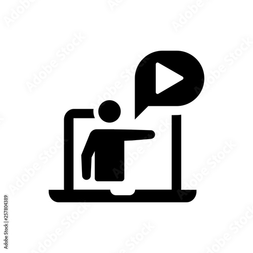 Online live lecture icon
