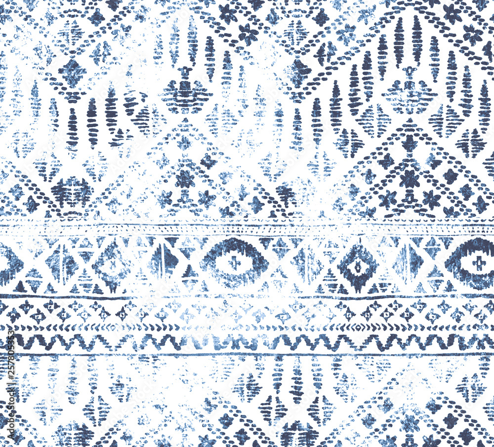 Fototapeta premium indigo watercolor pattern