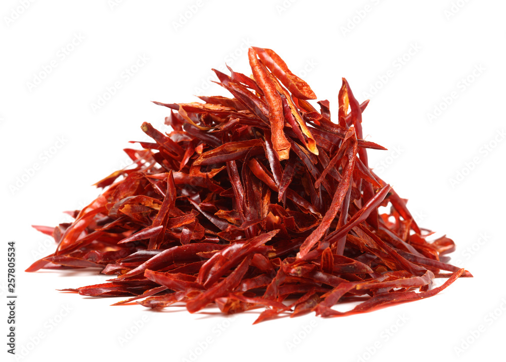 Fototapeta premium dry red pepper on white background