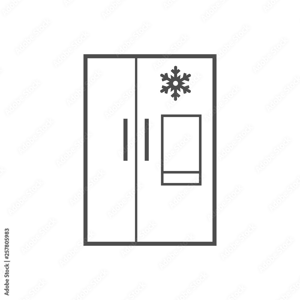 Freezer, refrigerator icon. Vector illustration, flat design. Freezer, refrigerator icon. Vector illustration, flat design.