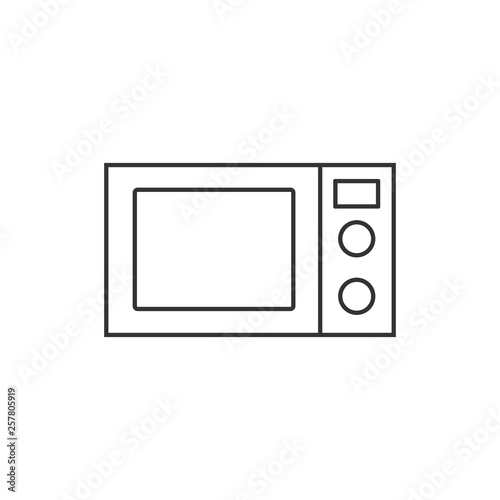 Home appliance, kitchen, microwave icon. Vector illustration, flat design.