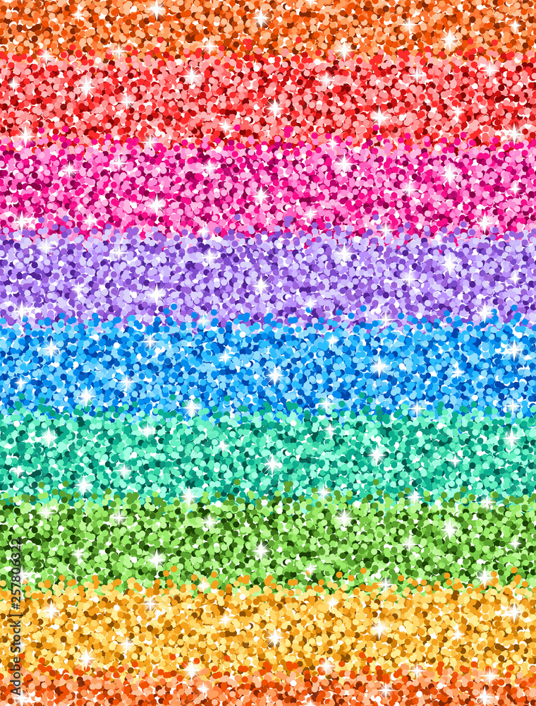 Vector seamless colorful rainbow gradient sparkle glitter pattern