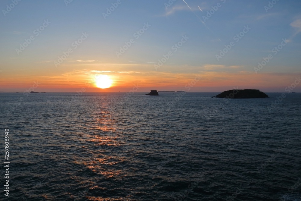 Sunset in Brittany, Saint-Malo, France