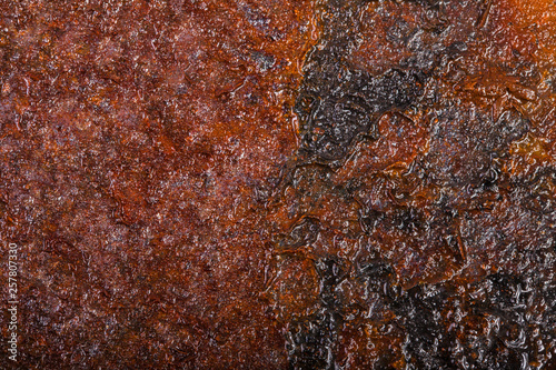 wet rusty sheet metal. old background