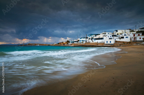 View of Chora village and harbour on Donoussa island in Greece.  photo