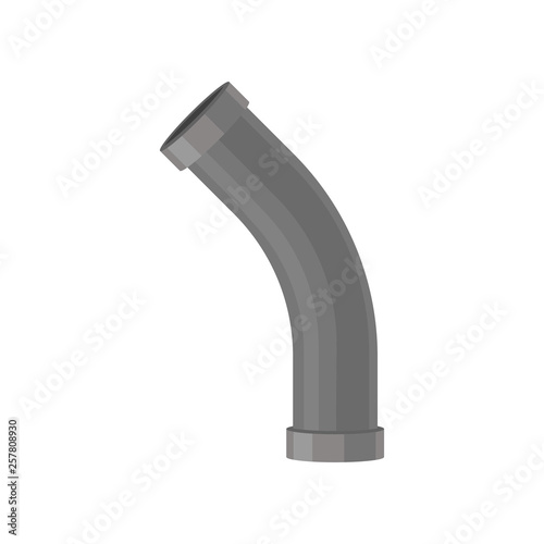 Plastic sewer pipe on a white background.