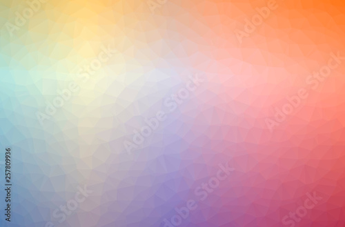 Illustration of abstract Blue, Orange horizontal low poly background. Beautiful polygon design pattern.