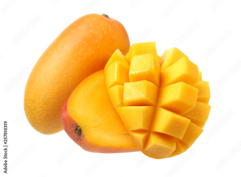 Mango on white background Mango on white background