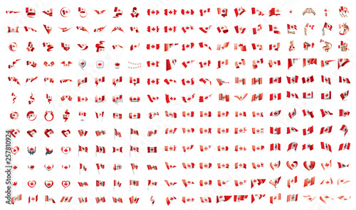 very big collection of vector flags of the Canada