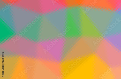 Abstract illustration of green  orange  pink  red  yellow through the tiny glass background