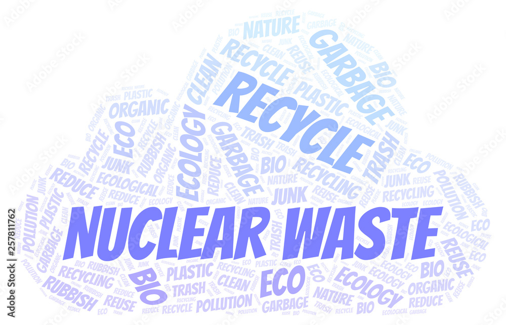 Obraz premium Nuclear Waste word cloud.