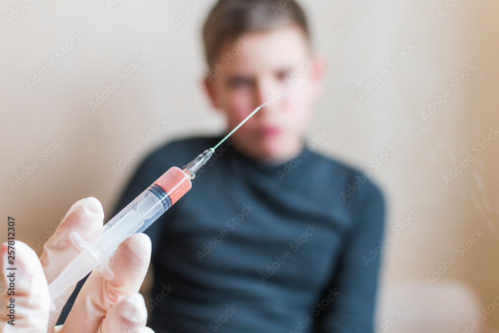 close-up of the syringe. vaccinations for children. close-up of the syringe. vaccinations for children.