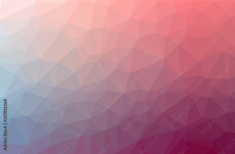 Illustration of abstract Pink horizontal low poly background. Beautiful polygon design pattern.