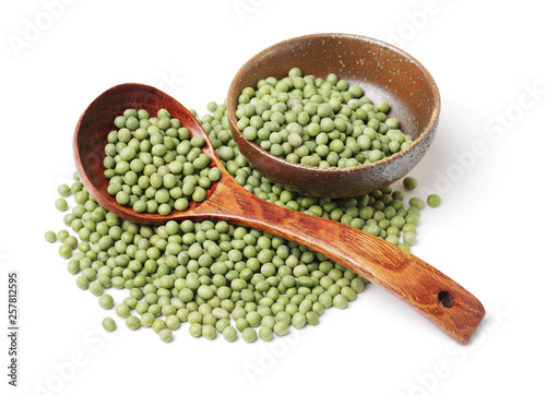 soya beans on white background 