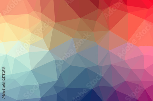 Illustration of abstract Red horizontal low poly background. Beautiful polygon design pattern.