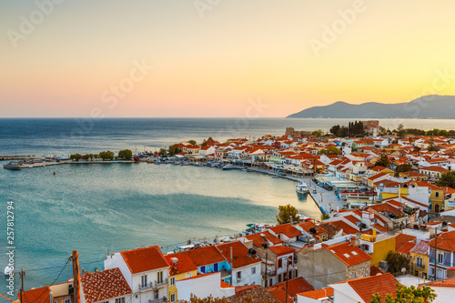 Picturesque Pythagorio town on Samos island, Greece.  photo