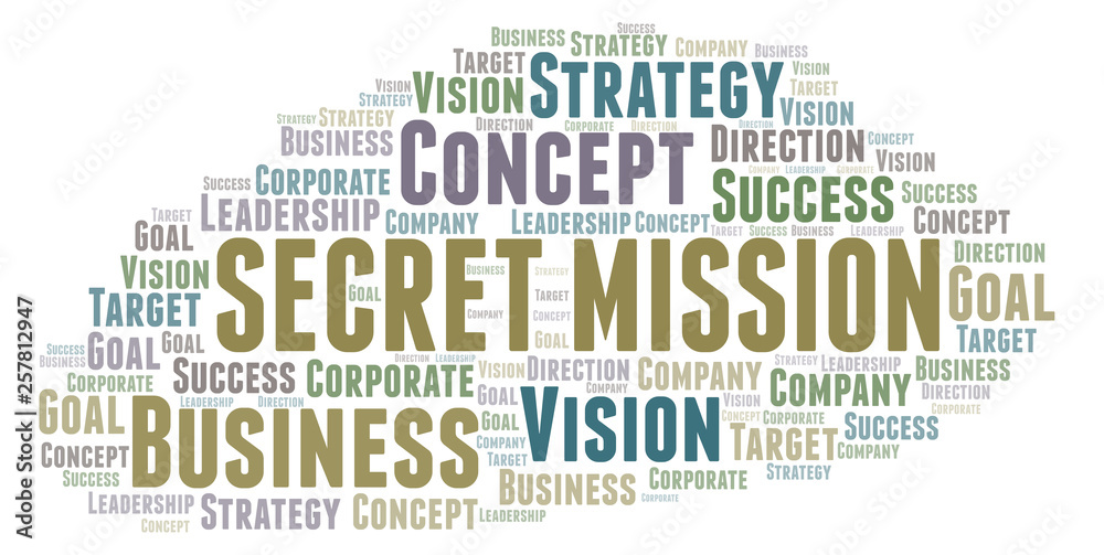 Secret Mission word cloud.