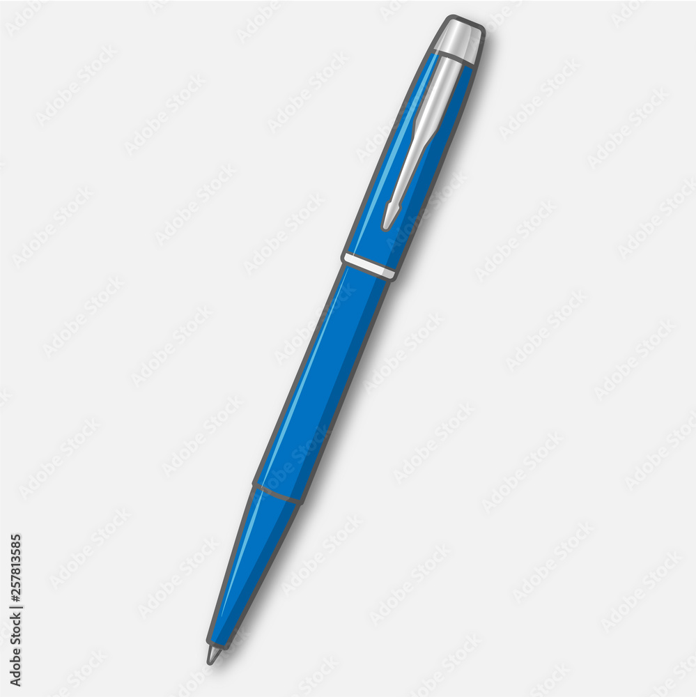 ballpoint pen icon vector illustration design blue ballpoint pen icon vector illustration design blue