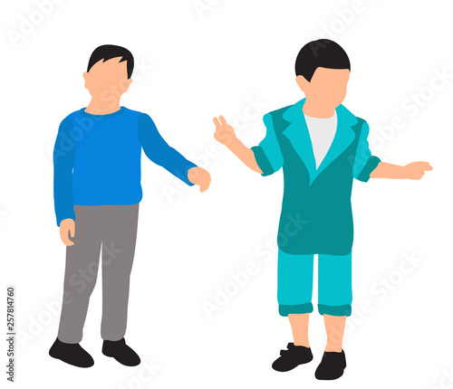 vector on white background in flat style kids