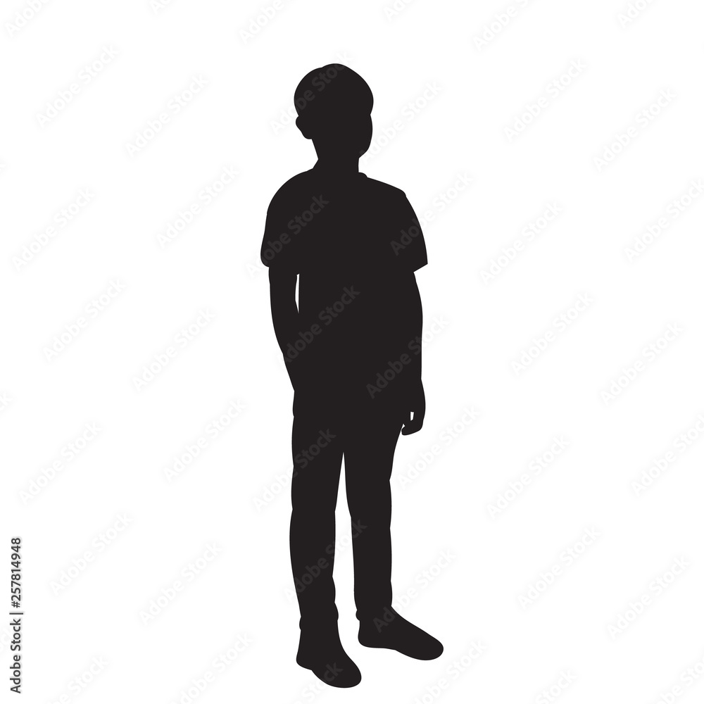 silhouette of a child, boy