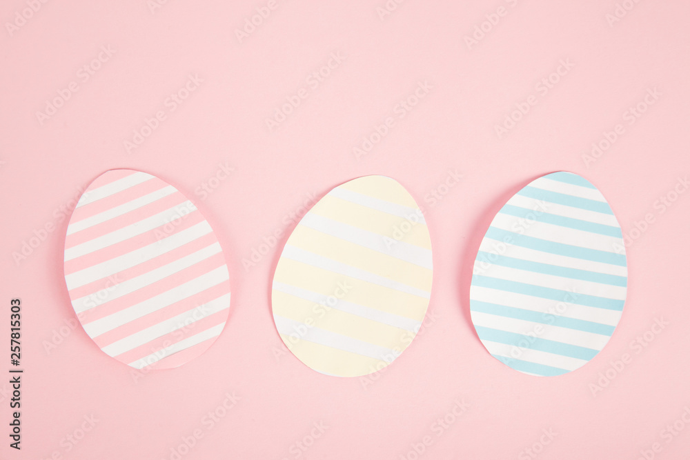 Happy Easter Background With Rabbit And Eggs Happy Easter Background With Rabbit And Eggs