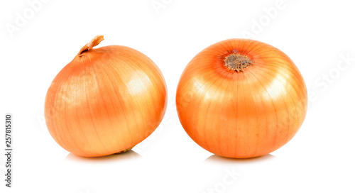 yellow onion isolated on white background