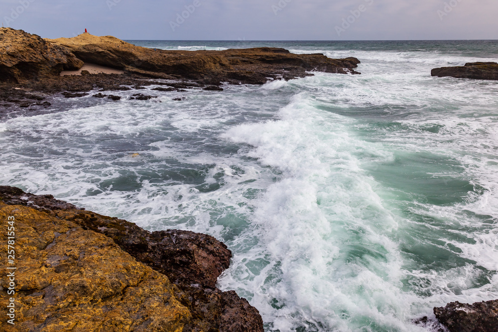 La Chocolatera, the most outstanding point in South America, where waves crash against rocks