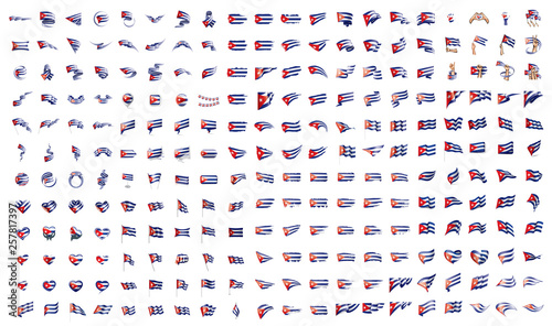 very big collection of vector flags of the Cuba