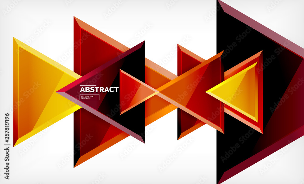 Triangular low poly background design, multicolored triangles Triangular low poly background design, multicolored triangles
