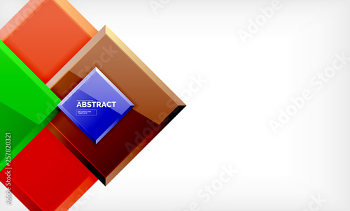 Geometric abstract background, modern square design