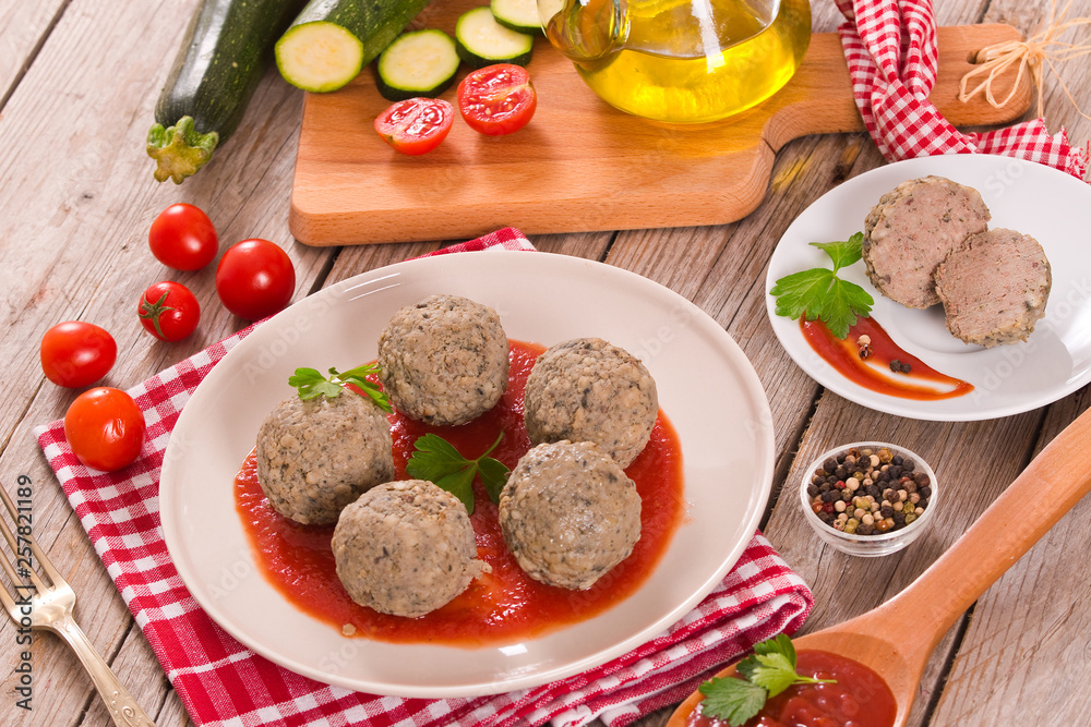 Meatballs with tomato sauce. Meatballs with tomato sauce.