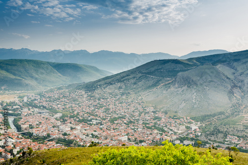 Mostar panoramic view  Bosnia