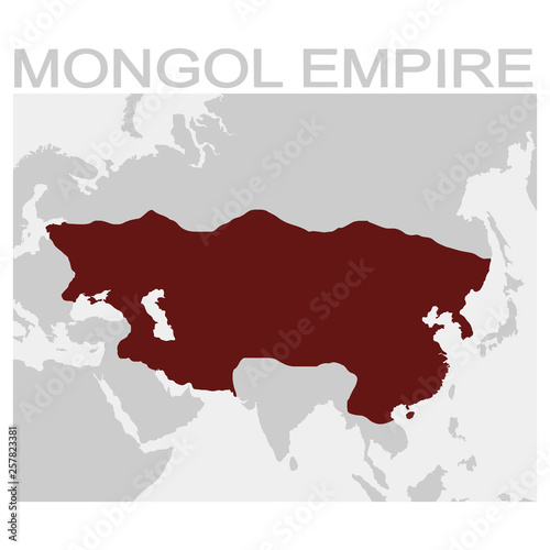 vector map of the Mongol Empire