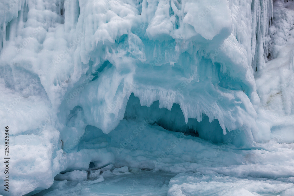 Fabulous ice cave on lake Baikal. Eastern Siberia, Russia Fabulous ice cave on lake Baikal. Eastern Siberia, Russia