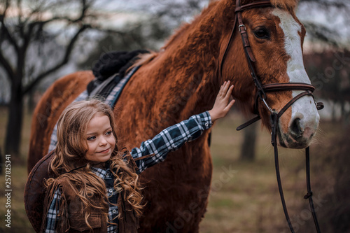 Child horse. Kids. Kid. Animal. Horse. Nature. Childhood. 