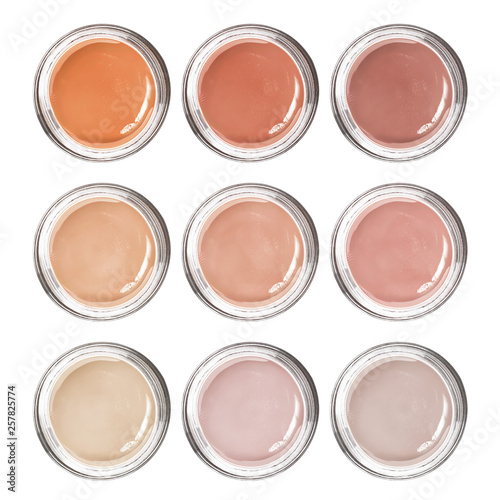 Palette of concealers isolated