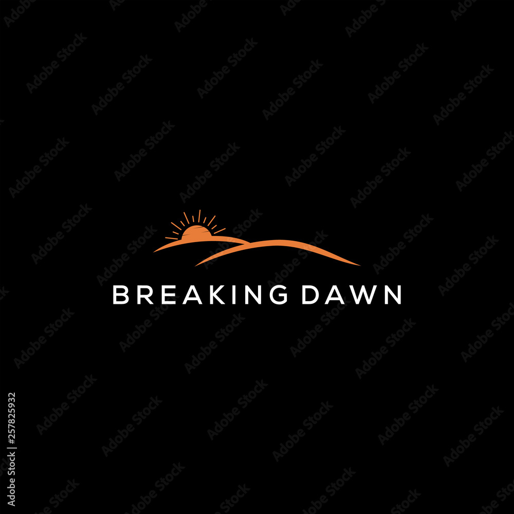 Obraz premium sunset landscapes logo design