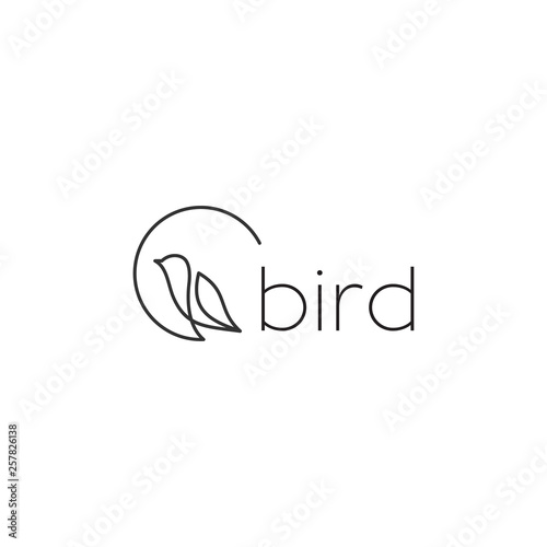 bird line logo design