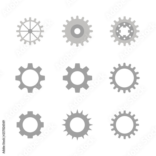gears vector icons set