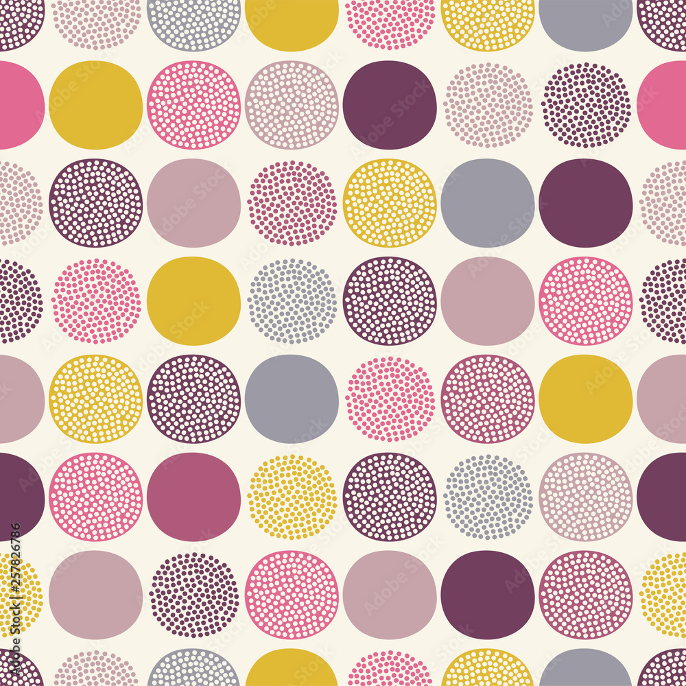 seamless abstract circles dots pattern - Vector