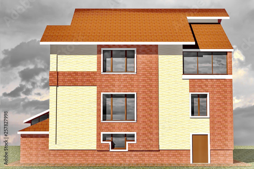 Dwelling House 3D Rendering