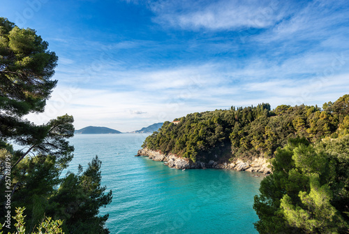 Small bay in the Gulf of La Spezia - Mediterranean sea Italy